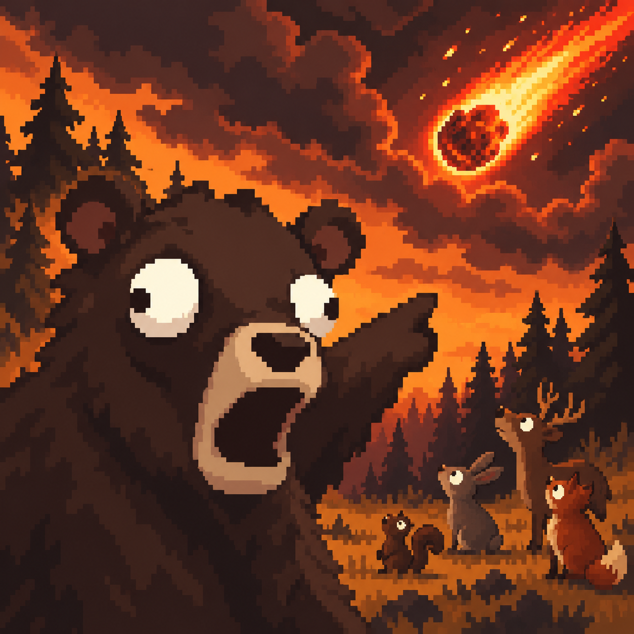 BERR warns the forest about a falling meteor